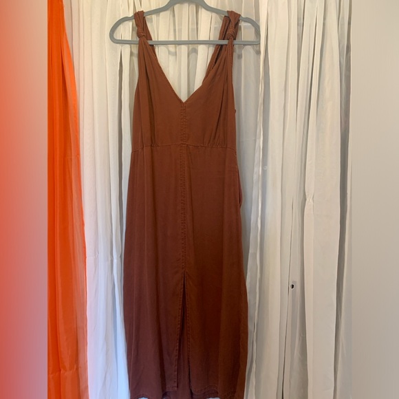 Zara brown faux suede look dress, Medium - Picture 1 of 6
